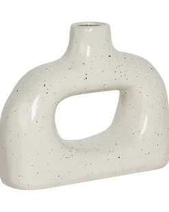 Vaso da fiori MOONEYE Gres porcellanato 19 cm Bianco sporco
