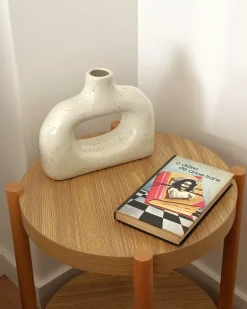 Vaso da fiori MOONEYE Gres porcellanato 19 cm Bianco sporco