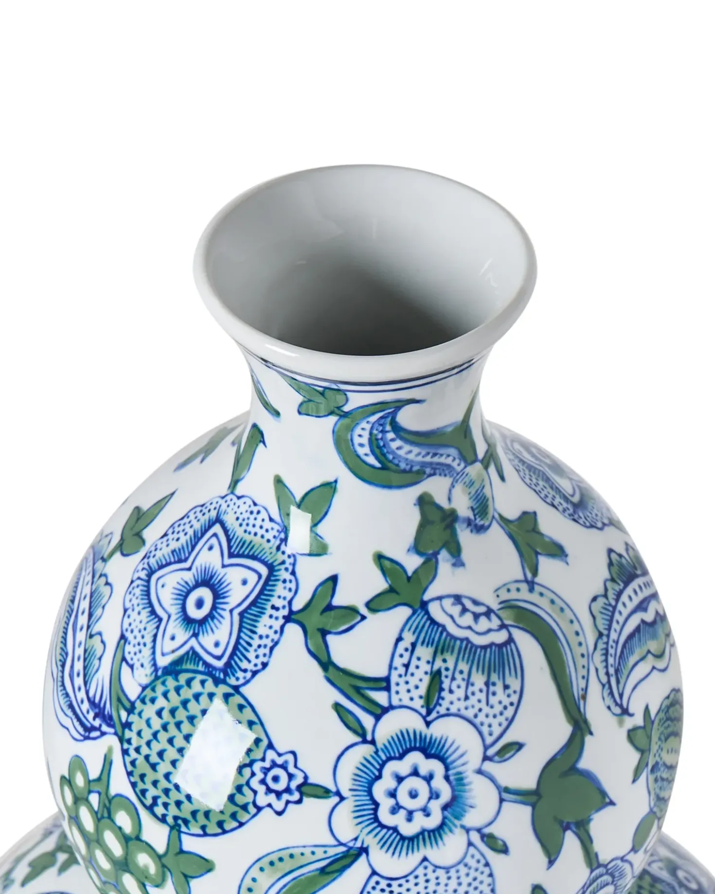 Vaso da fiori MOSTOLES Porcellana 45 cm Bianco/Blu