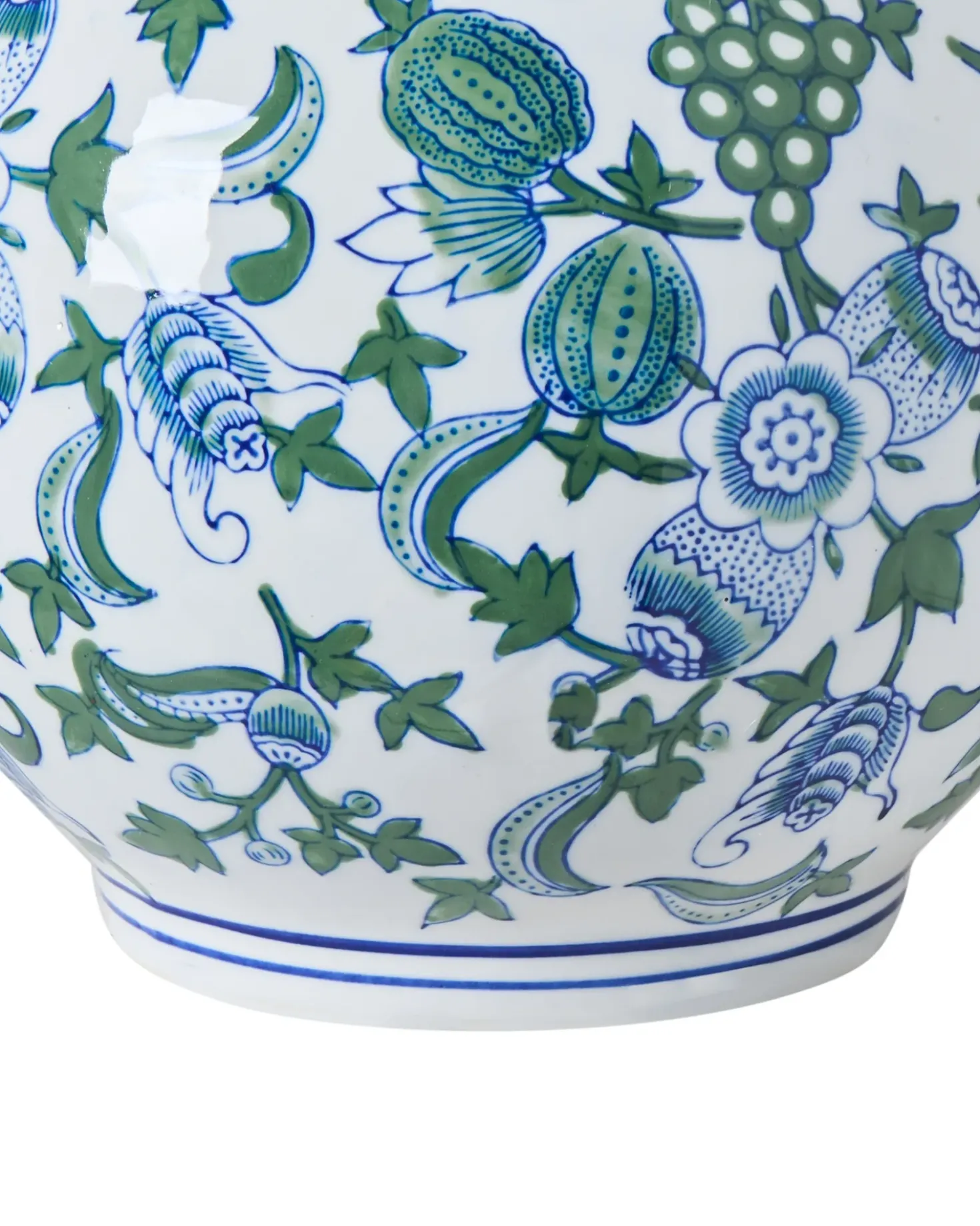 Vaso da fiori MOSTOLES Porcellana 45 cm Bianco/Blu