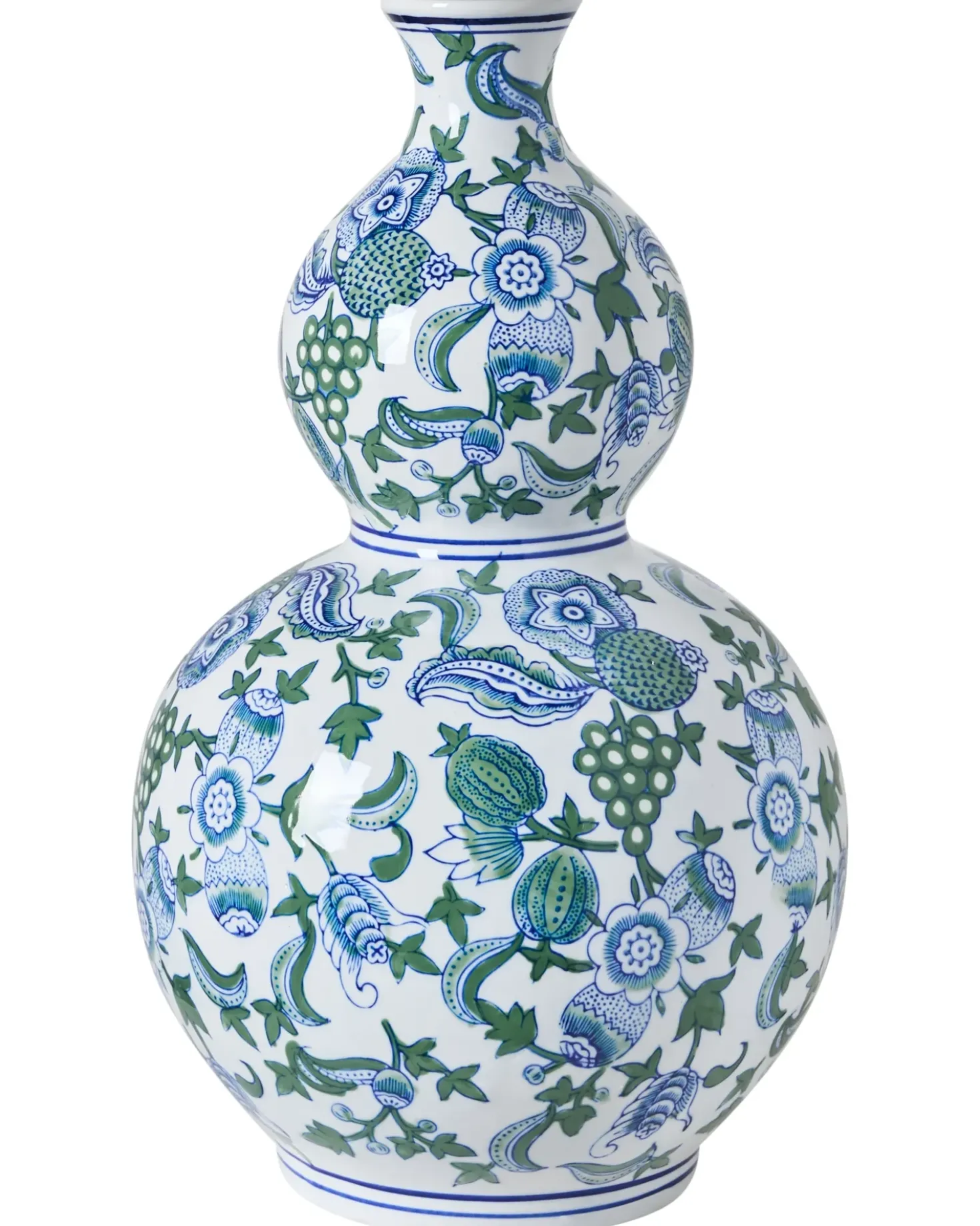 Vaso da fiori MOSTOLES Porcellana 45 cm Bianco/Blu
