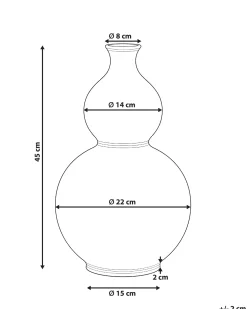 Vaso da fiori MOSTOLES Porcellana 45 cm Bianco/Blu