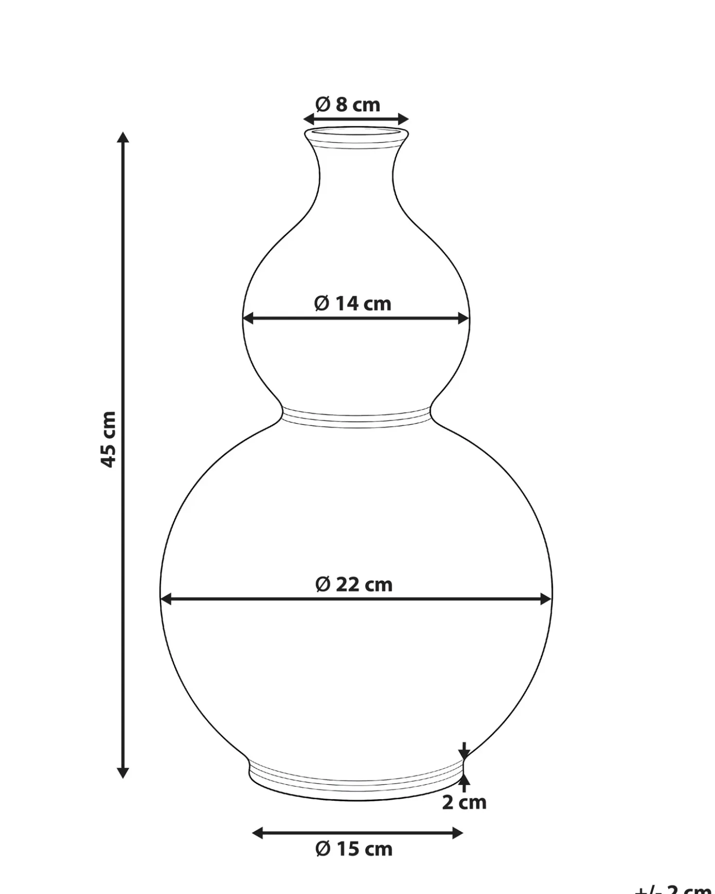 Vaso da fiori MOSTOLES Porcellana 45 cm Bianco/Blu
