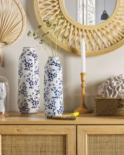 Vaso da fiori MULAI Gres porcellanato 35 cm Bianco