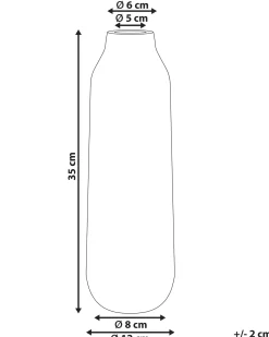 Vaso da fiori MULAI Gres porcellanato 35 cm Bianco