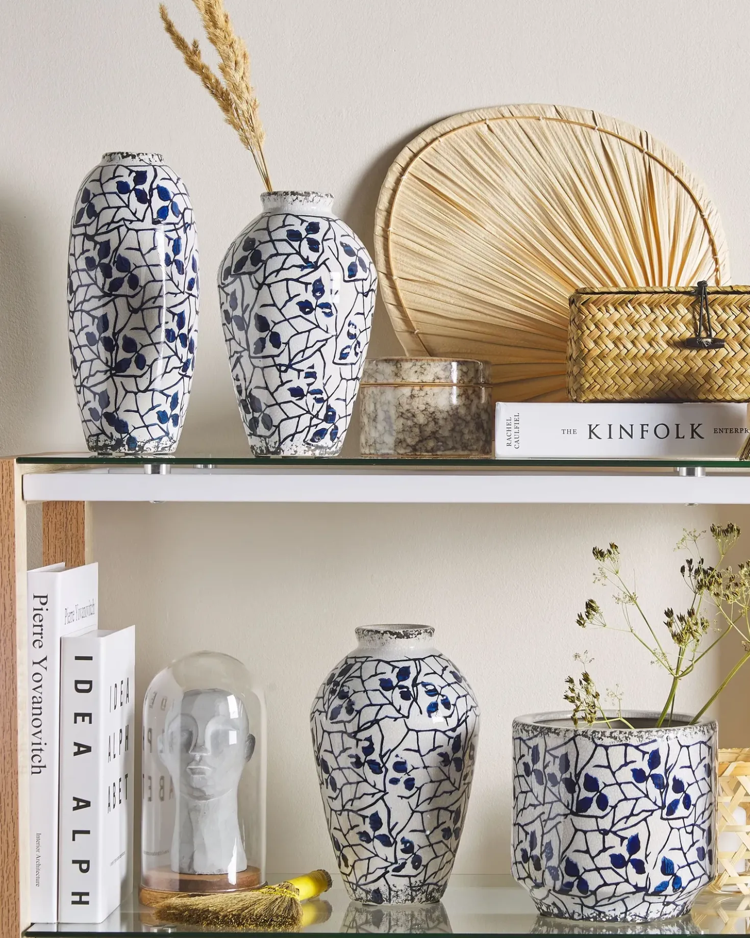 Vaso da fiori MUTILENE Gres porcellanato 25 cm Bianco