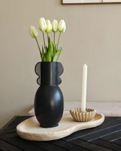 Vaso da fiori MYTILENE Ceramica 29 cm Nero