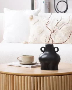 Vaso da fiori NAFPLIO Ceramica 20 cm Nero