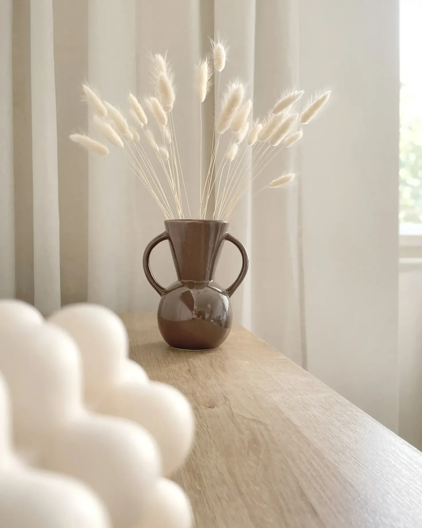 Vaso da fiori ORESTIADA Ceramica 19 cm Marrone