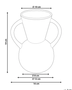 Vaso da fiori ORESTIADA Ceramica 19 cm Marrone