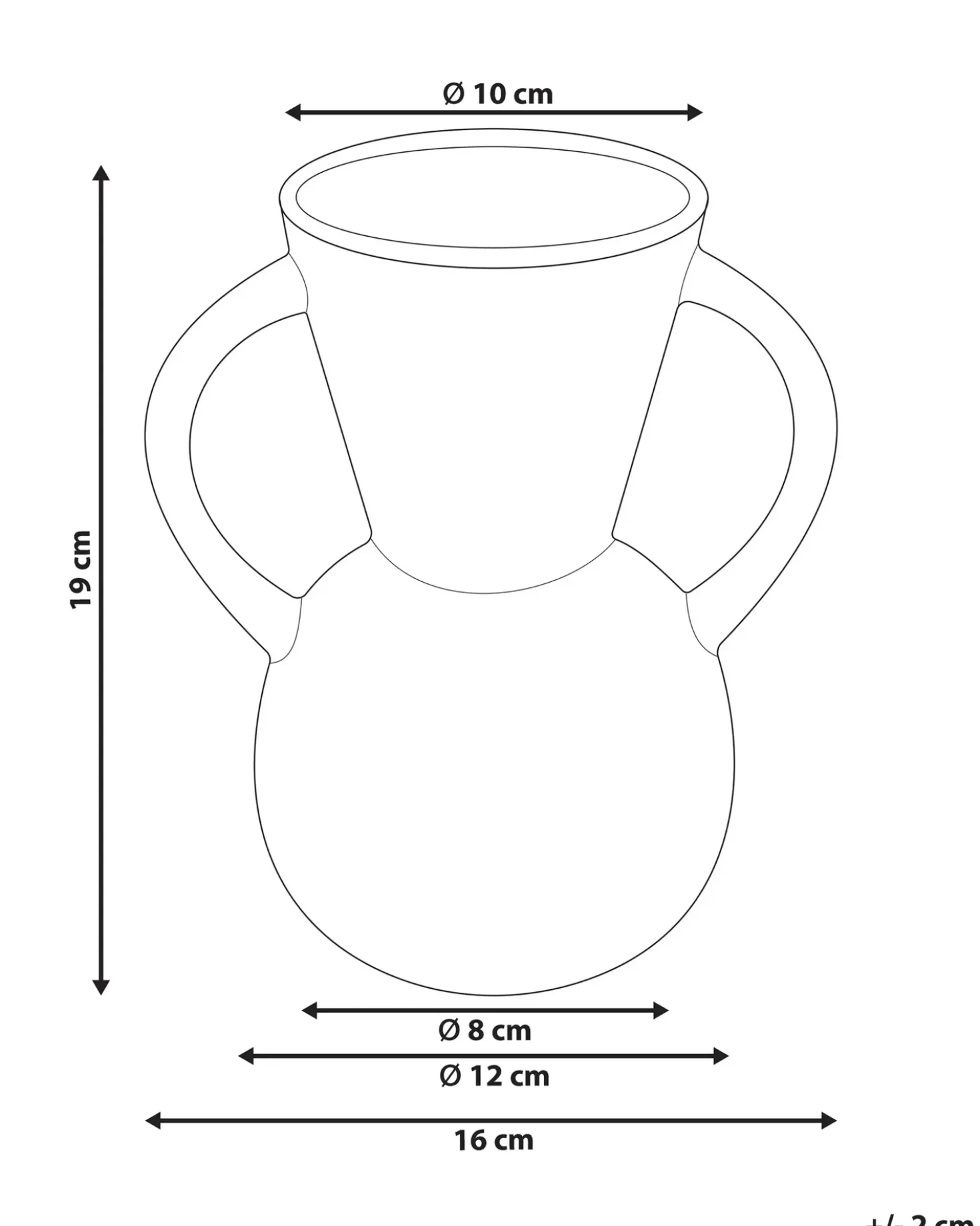 Vaso da fiori ORESTIADA Ceramica 19 cm Marrone