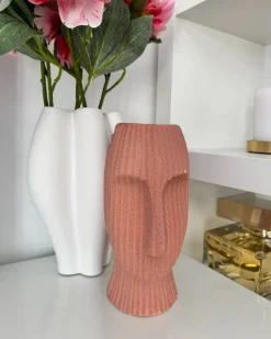 Vaso da fiori PALLINI Gres porcellanato 24 cm Rosa pesca