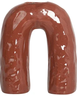 Vaso da fiori PERCH Gres porcellanato 29 cm Marrone