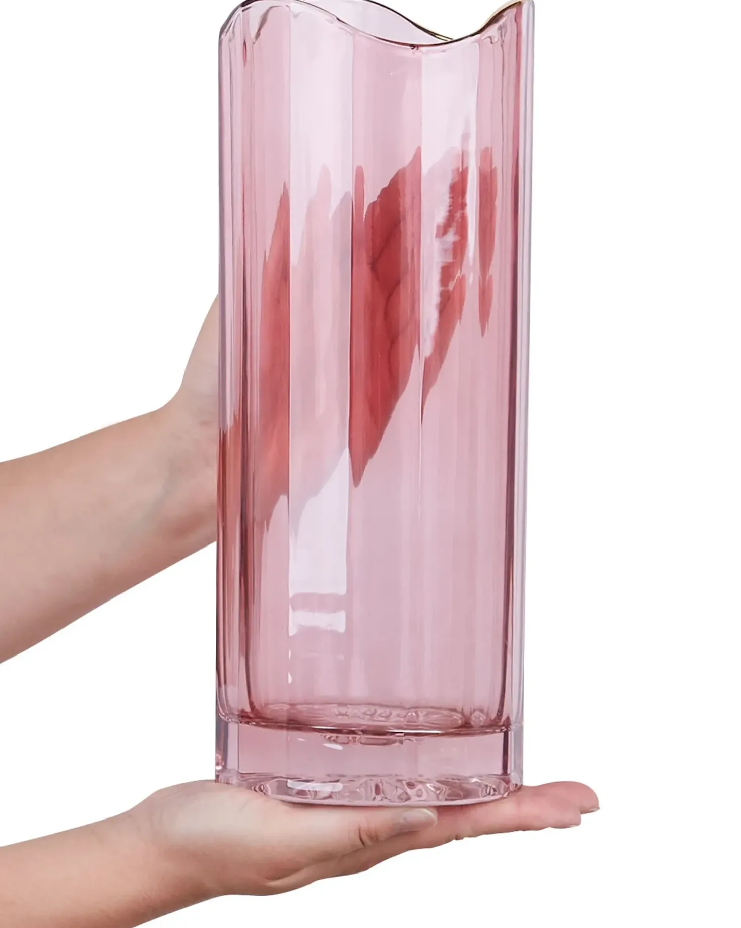 Vaso da fiori PERDIKI Vetro 30 cm Rosa