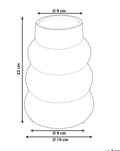 Vaso da fiori PIREAS Gres porcellanato 22 cm Bianco