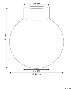 Vaso da fiori POLYDROSOS Vetro 22 cm Grigio