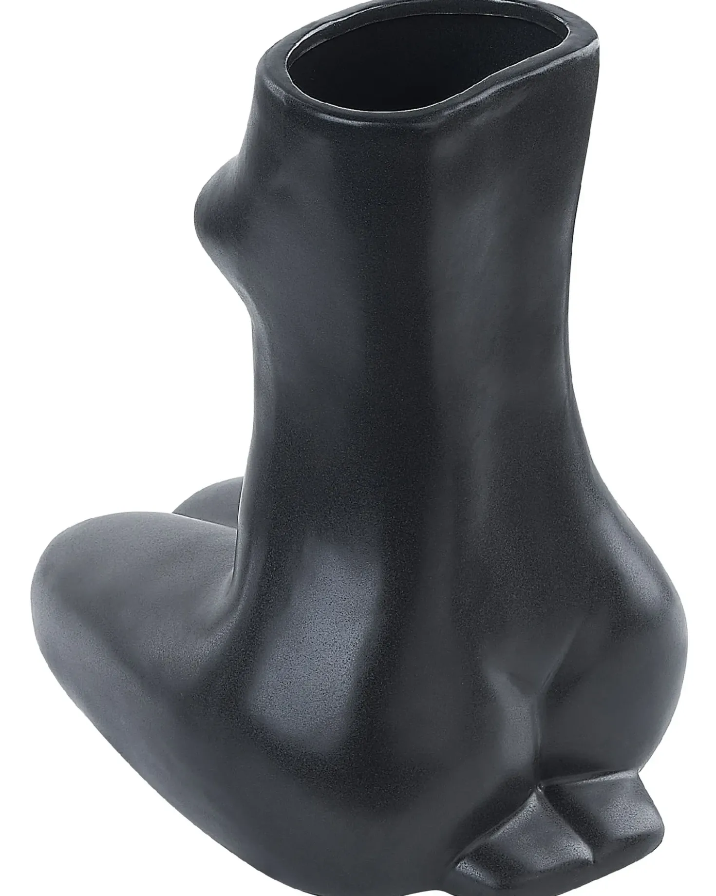 Vaso da fiori PYRGOS Ceramica 22 cm Nero