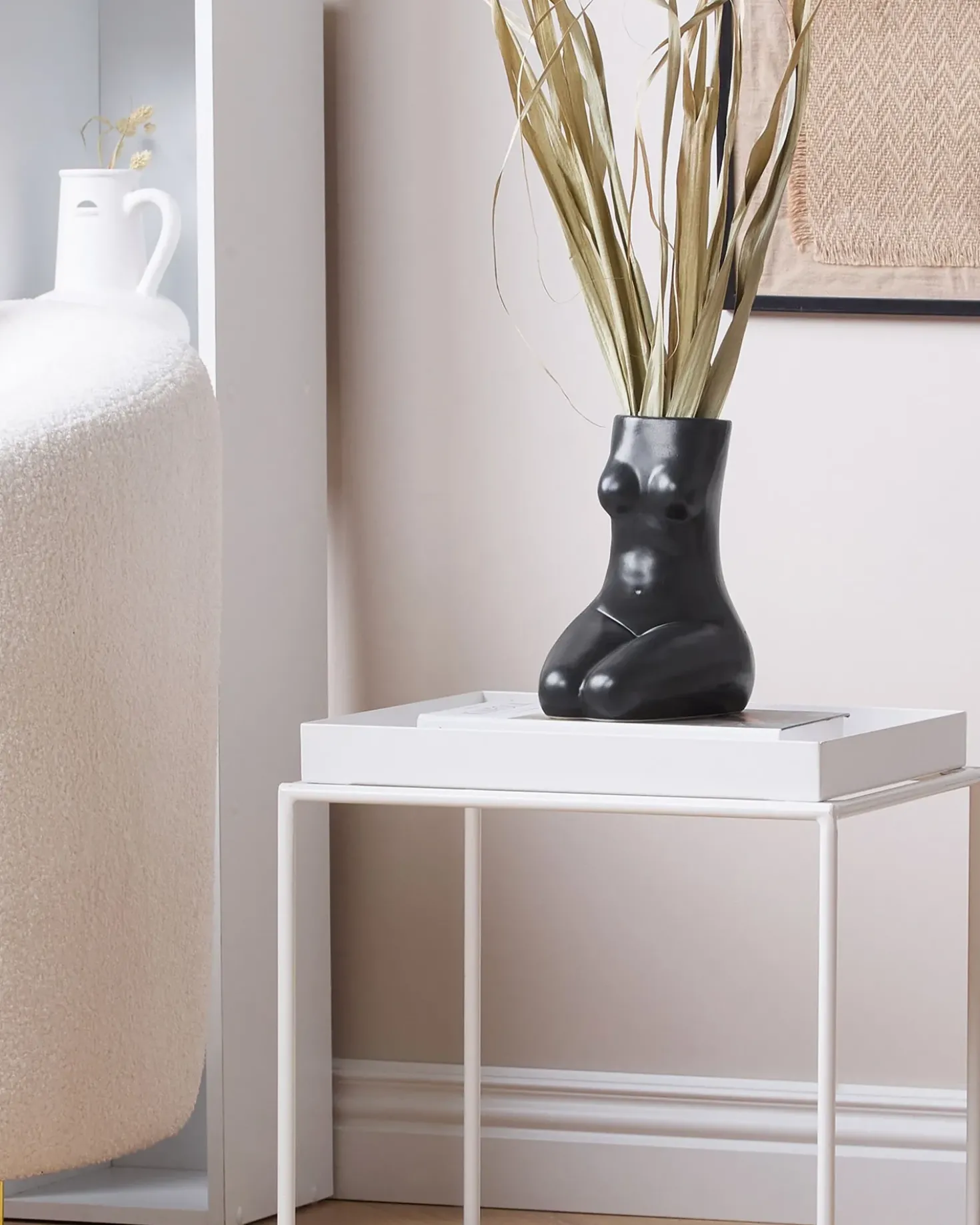 Vaso da fiori PYRGOS Ceramica 22 cm Nero