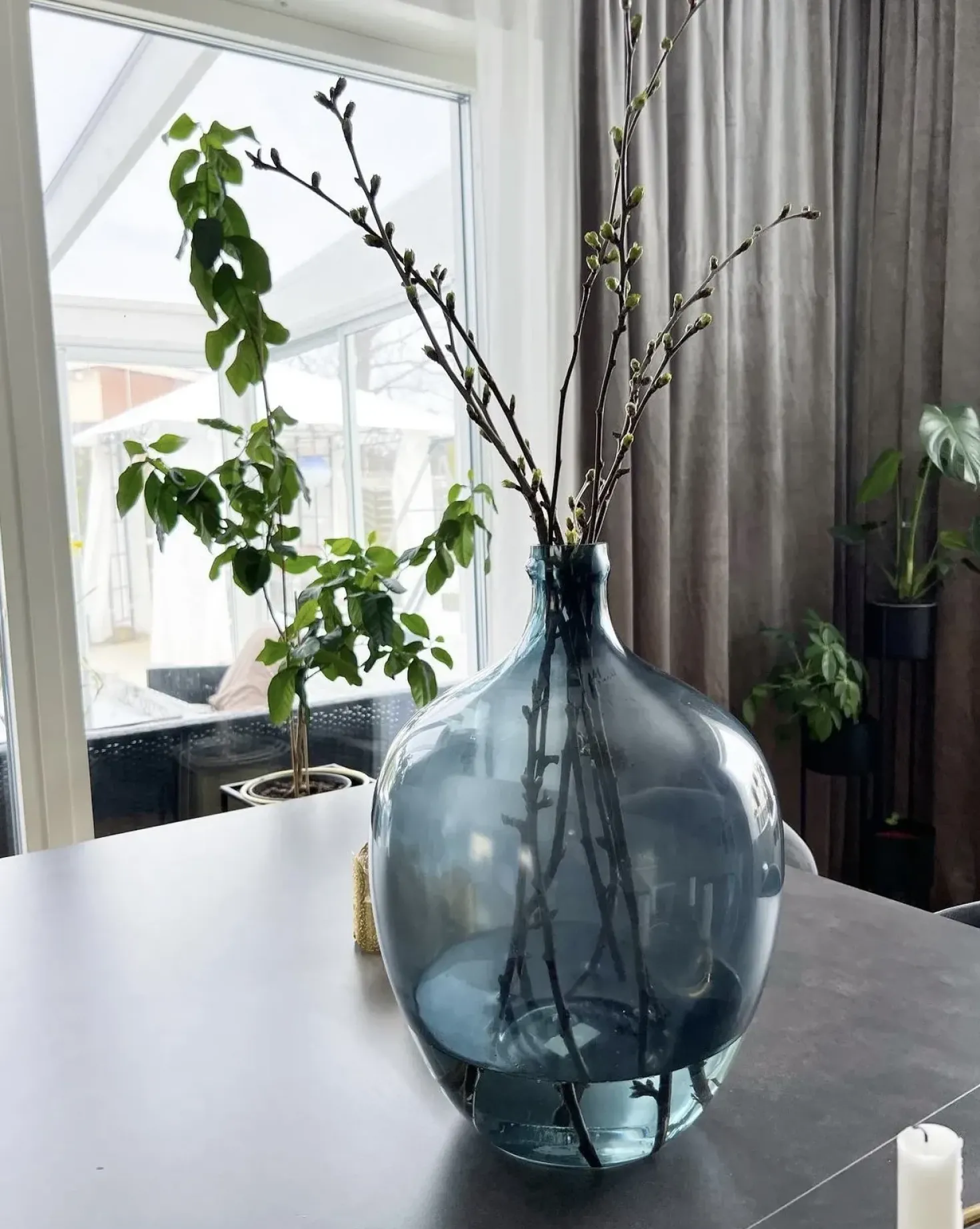 Vaso da fiori ROTI Vetro 39 cm Blu