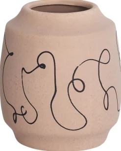 Vaso da fiori SKATE Gres porcellanato 20 cm Beige sabbia