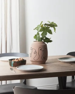 Vaso da fiori SKATE Gres porcellanato 20 cm Beige sabbia