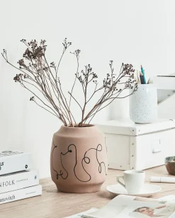 Vaso da fiori SKATE Gres porcellanato 20 cm Beige sabbia