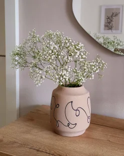 Vaso da fiori SKATE Gres porcellanato 20 cm Beige sabbia