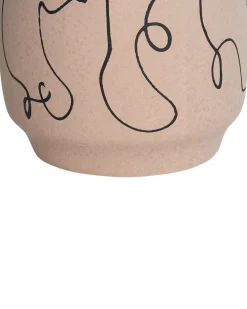 Vaso da fiori SKATE Gres porcellanato 20 cm Beige sabbia