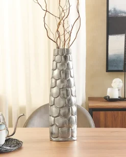Vaso da fiori SUKHOTHAI Metallo 47 cm Argento