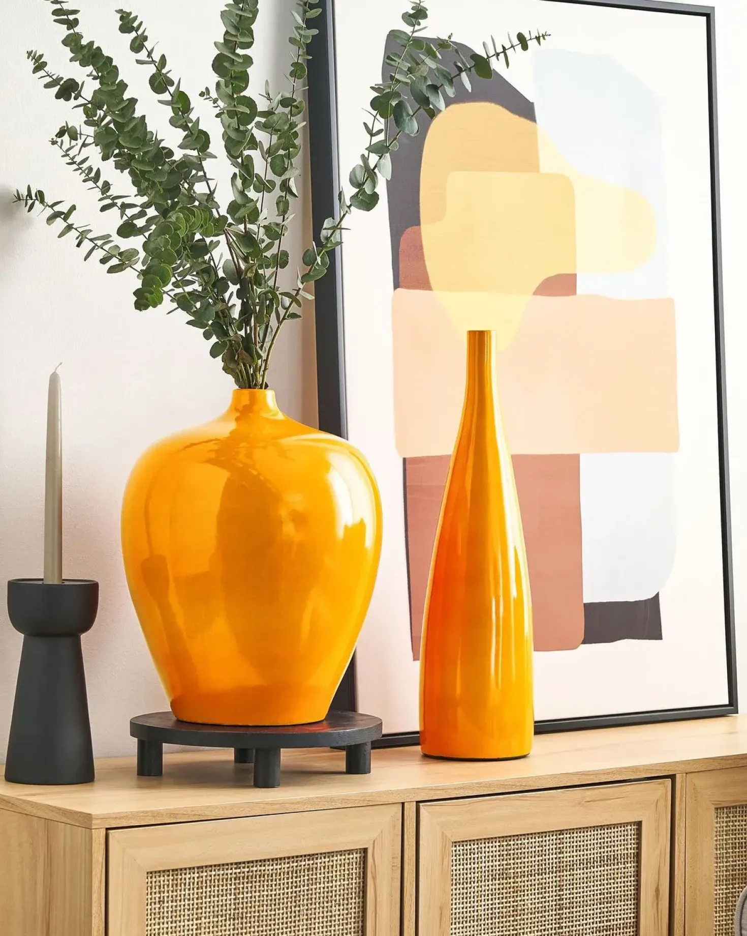 Vaso da fiori TERRASA Ceramica 37 cm Arancione