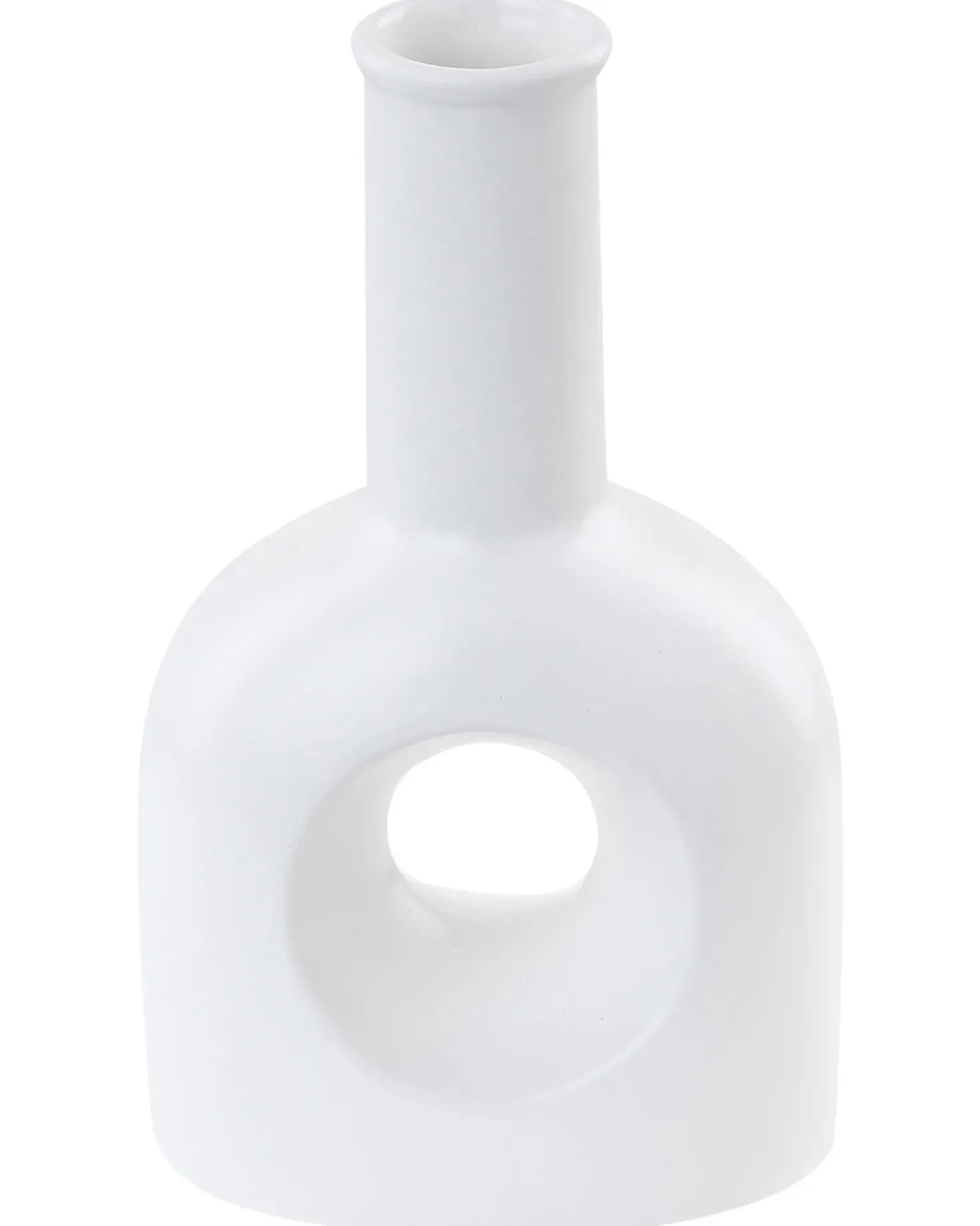 Vaso da fiori THEBES Ceramica 22 cm Bianco