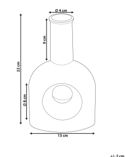 Vaso da fiori THEBES Ceramica 22 cm Bianco