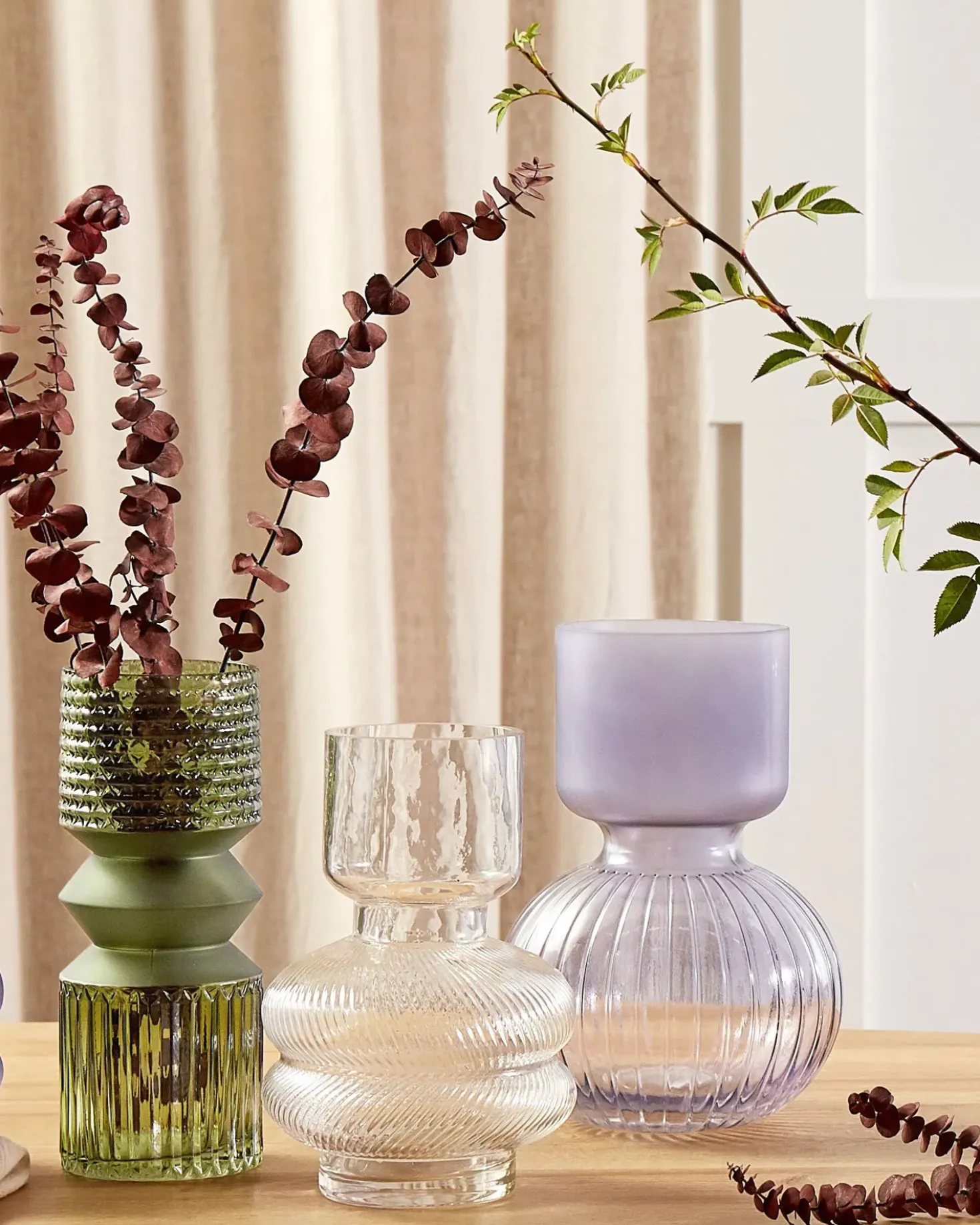 Vaso da fiori THETIDIO Vetro 26 cm Viola