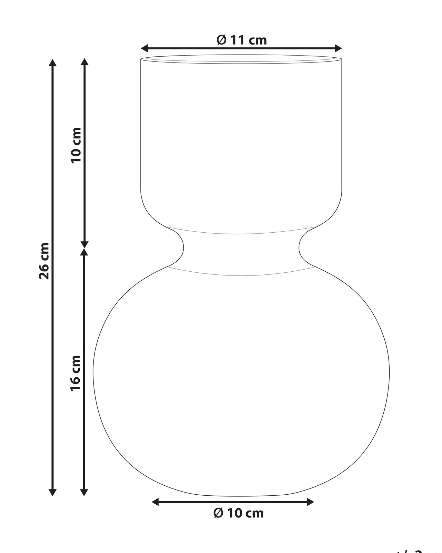 Vaso da fiori THETIDIO Vetro 26 cm Viola