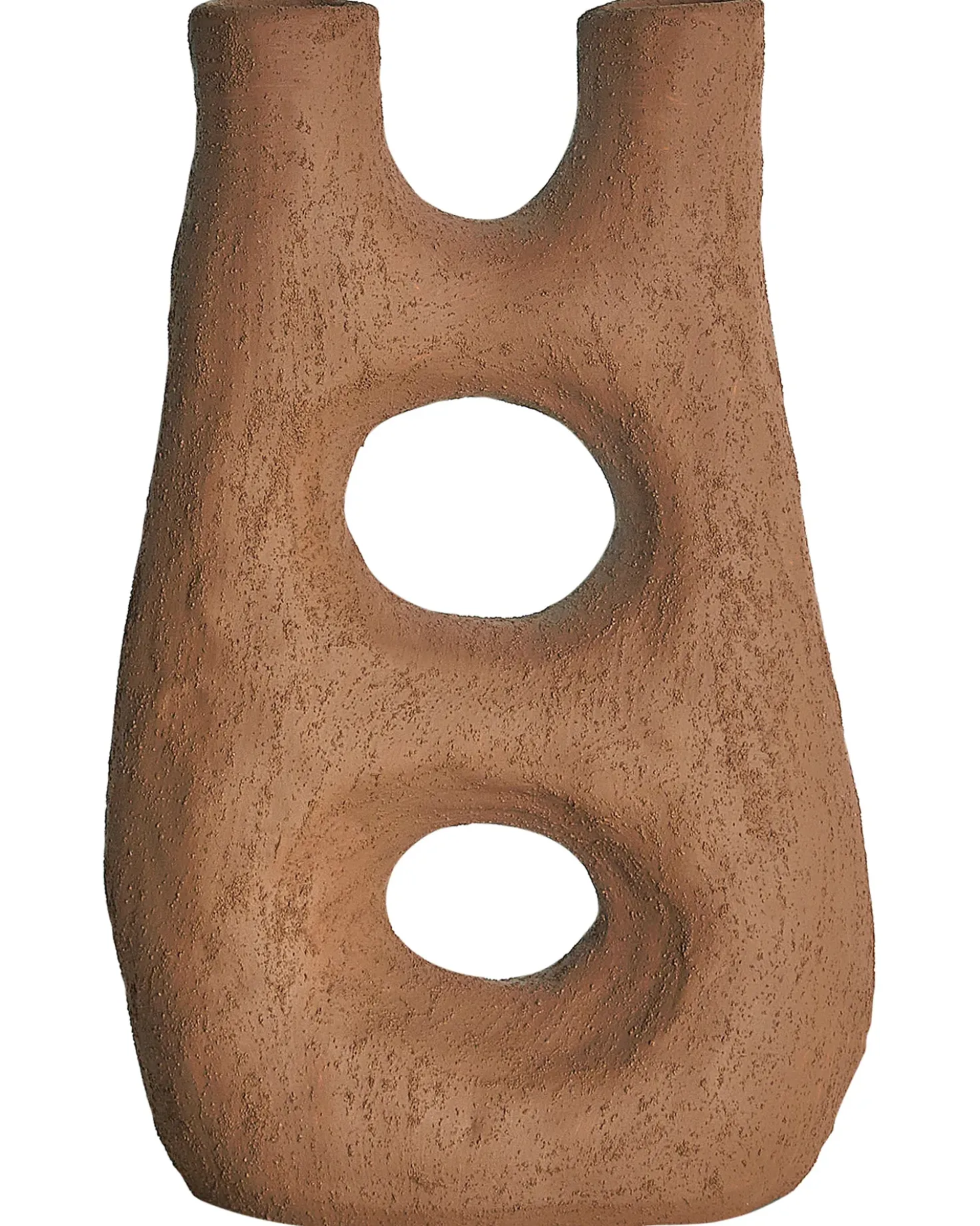 Vaso da fiori UARU Gres porcellanato 27 cm Marrone