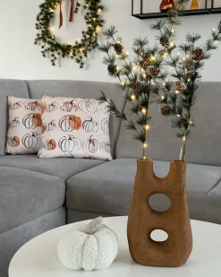 Vaso da fiori UARU Gres porcellanato 27 cm Marrone