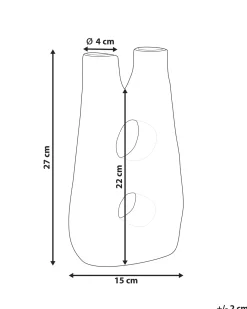 Vaso da fiori UARU Gres porcellanato 27 cm Marrone