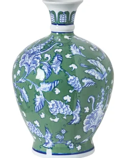 Vaso da fiori VALLADOLID Porcellana 36 cm Verde