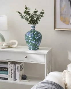 Vaso da fiori VALLADOLID Porcellana 36 cm Verde