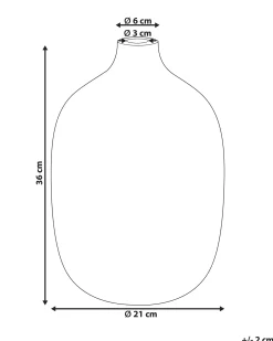 Vaso da fiori VIGO Ceramica 36 cm Grigio