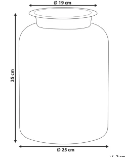 Vaso da fiori VINDALOO Vetro 35 cm Marrone dorato