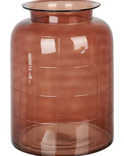 Vaso da fiori VINDALOO Vetro 35 cm Marrone dorato