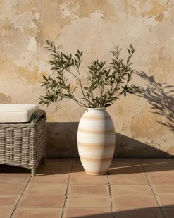 Vaso da fiori ZERVATA 42 cm Bianco sporco