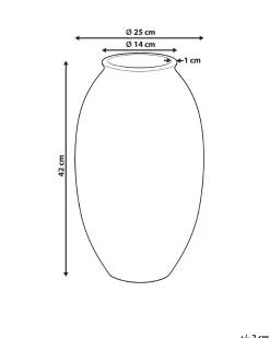 Vaso da fiori ZERVATA 42 cm Bianco sporco