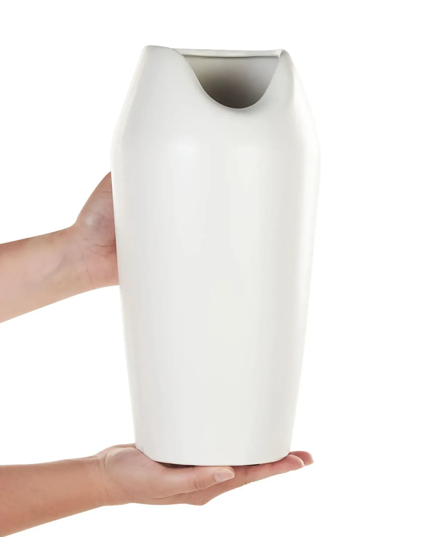 Vaso decorativo APAMEA Gres porcellanato 33 cm Bianco