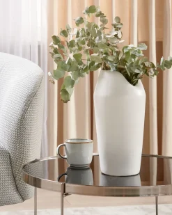 Vaso decorativo APAMEA Gres porcellanato 33 cm Bianco