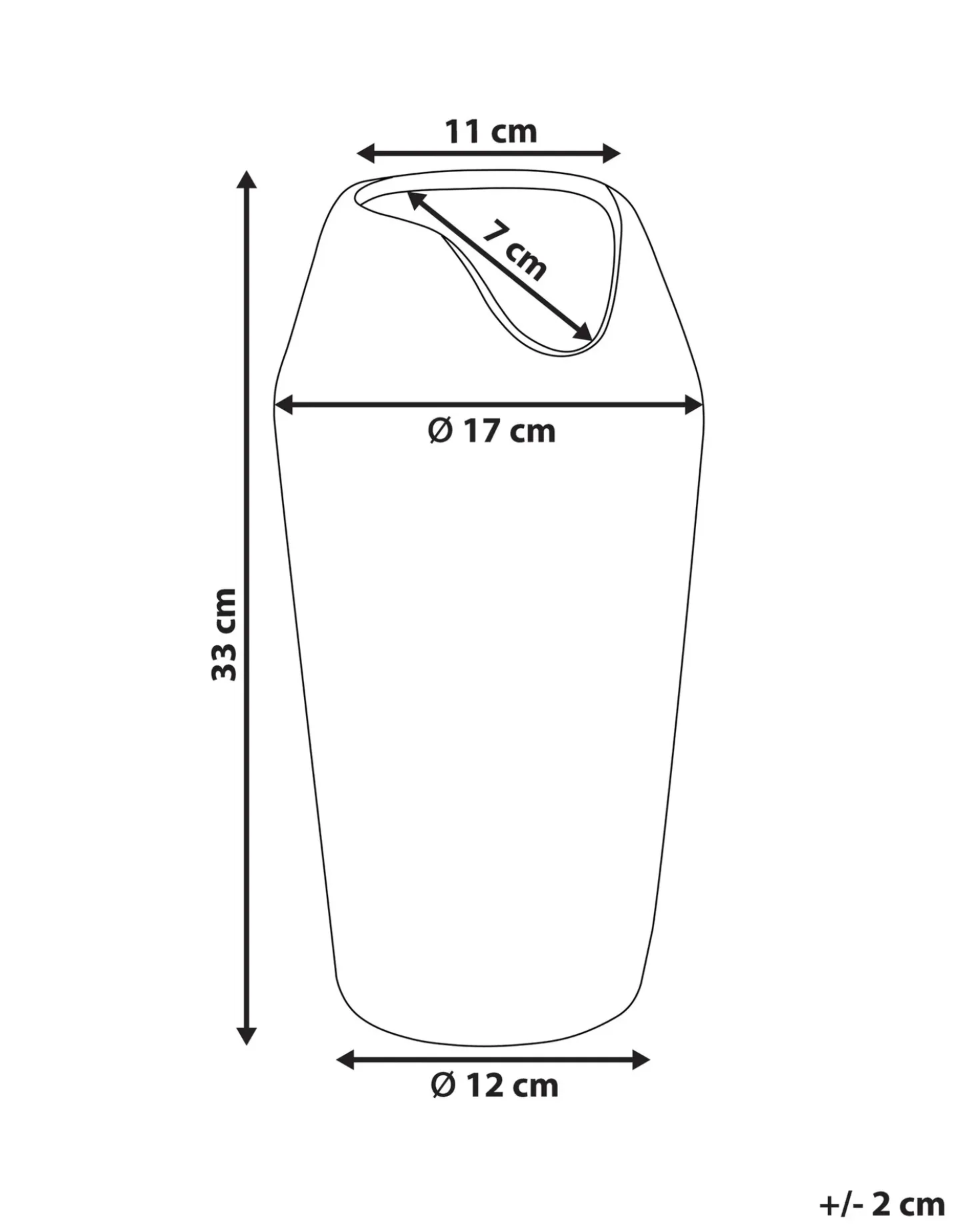 Vaso decorativo APAMEA Gres porcellanato 33 cm Bianco