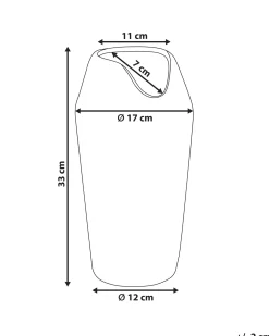 Vaso decorativo APAMEA Gres porcellanato 33 cm Nero