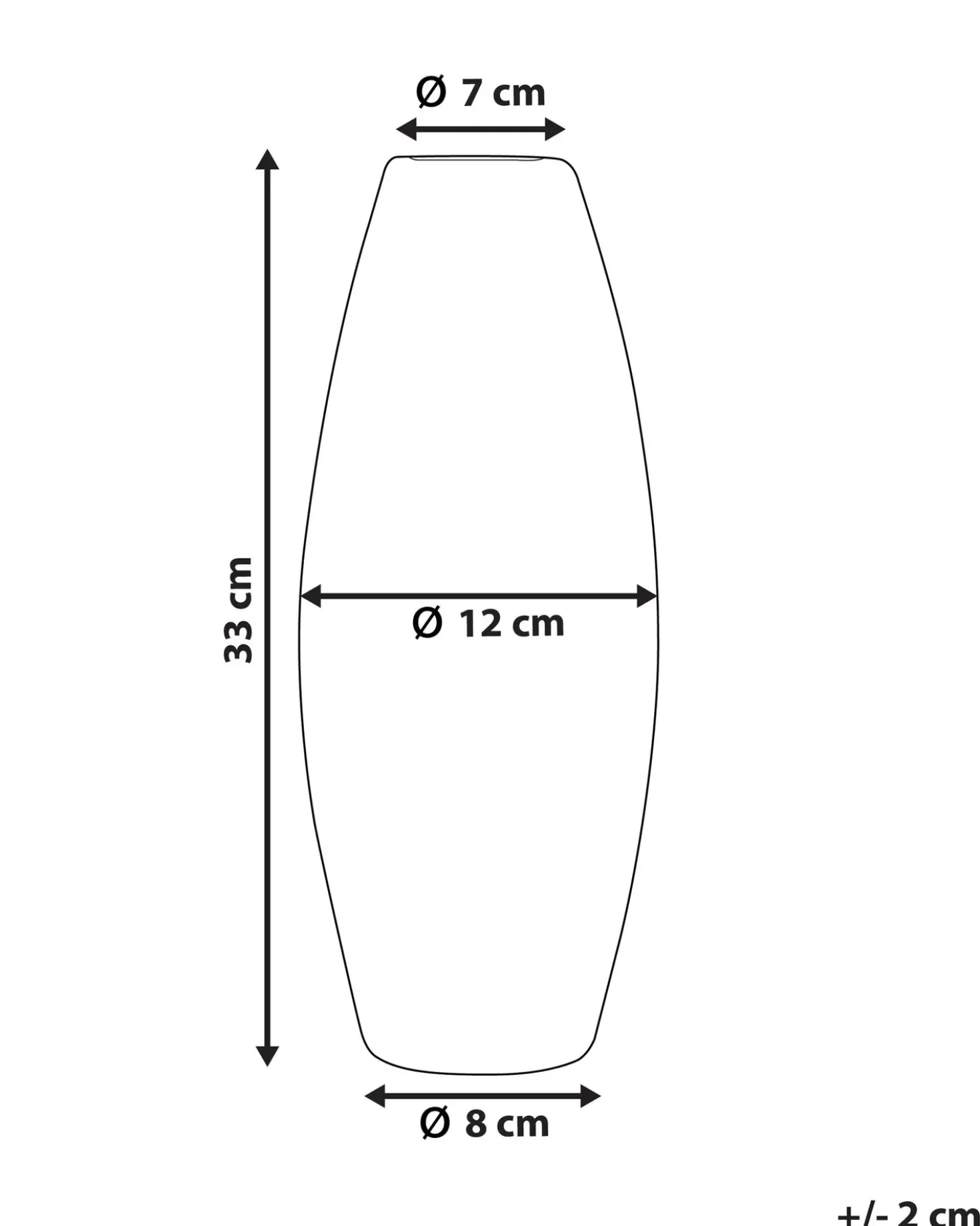 Vaso decorativo ARPAD Gres porcellanato 33 cm Argento