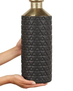 Vaso decorativo ARSIN Gres porcellanato 39 cm Nero